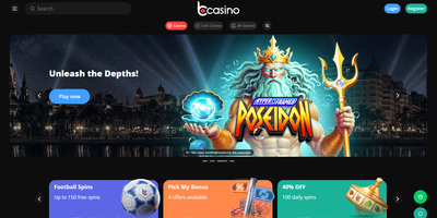 bCasino のサイトプレビュー