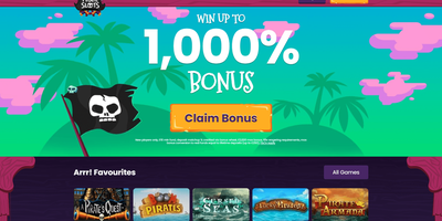 Vista previa del sitio de Pirate Slots