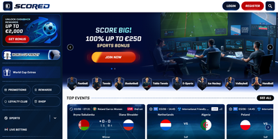 Anteprima del sito Scored