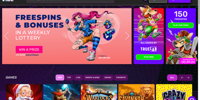 Prévia do site de Vibe