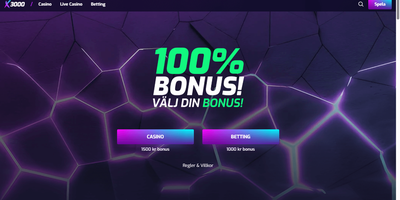 X3000 websted forhåndsvisning